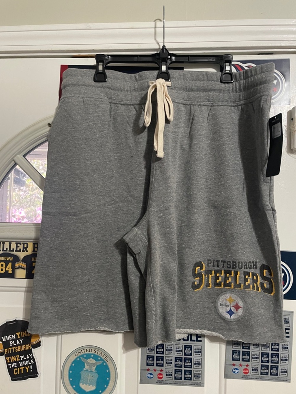 NFL Pittsburgh Steelers Gray Athletic Shorts